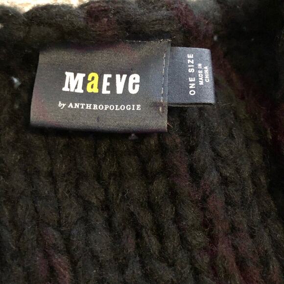 Maeve Womens Knit Bauble Oversized Vest One Size Black Colorful - Picture 2 of 9